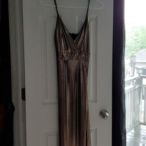 Metallic copper dress